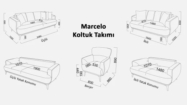 Bellona Marcelo Koltuk Takımı