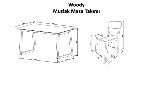Bellona Woody Mutfak Masa Takımı
